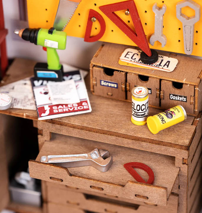 Produktvisualisierung_Modellierung Robotime Garage Workshop DG165 3