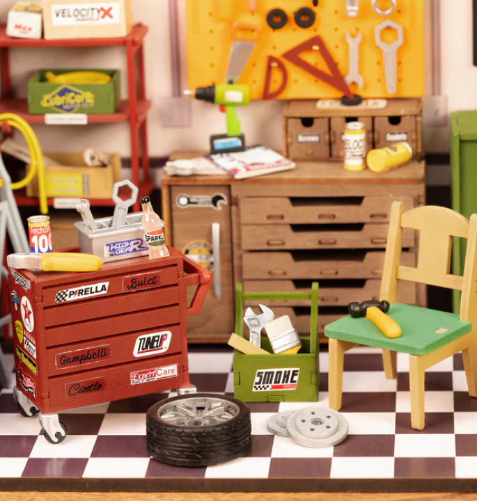 Produktvisualisierung_Modellbau Robotime Garage Werkstatt DG165 4