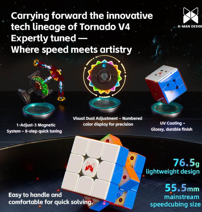 Produktvisualisierungen_Speedcubes QiYi X-man Tornado AI 3x3 10