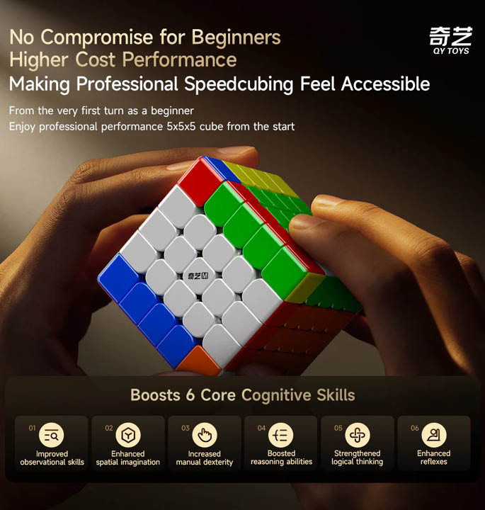 Productvisuals_Speedcubes QiYi Warrior 5x5 Magnetic UV 3