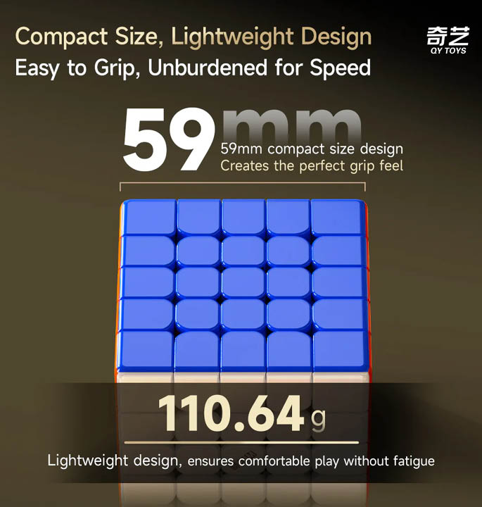 Productvisuals_Speedcubes QiYi Warrior 5x5 Magnetic UV 4