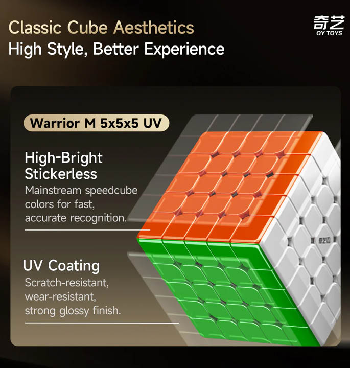 Productvisuals_Speedcubes QiYi Warrior 5x5 Magnetic UV 8