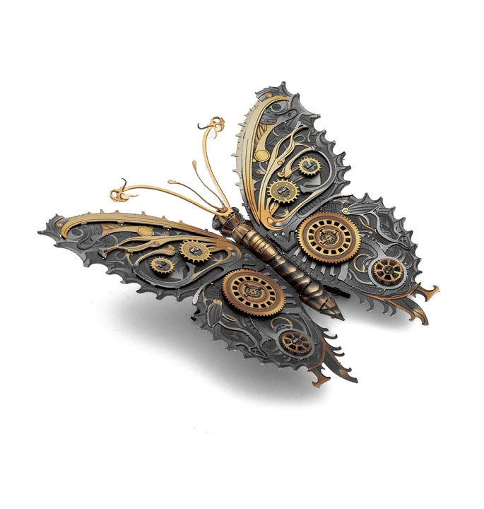 Productvisuals_Modelbouw-Metal-Earth-Steampunk-Butterfly-2