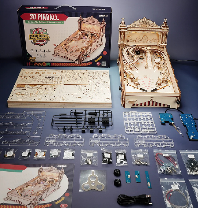 Productvisuals_Modelbouw-Robotime-ROKR-3D-pinball-machine-5