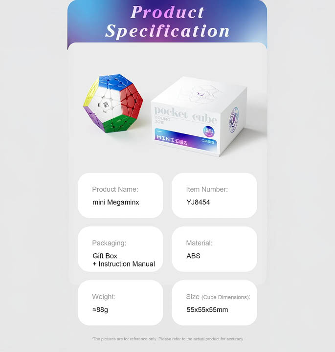 Productvisuals_Speedcubes YJ Pocket Cube mini Megaminx Ball Core 7