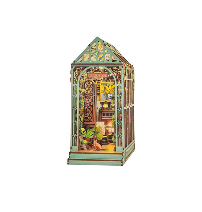 Productvisuals_Modelbouw 3D Wooden Puzzle Book Nook Tuinserre