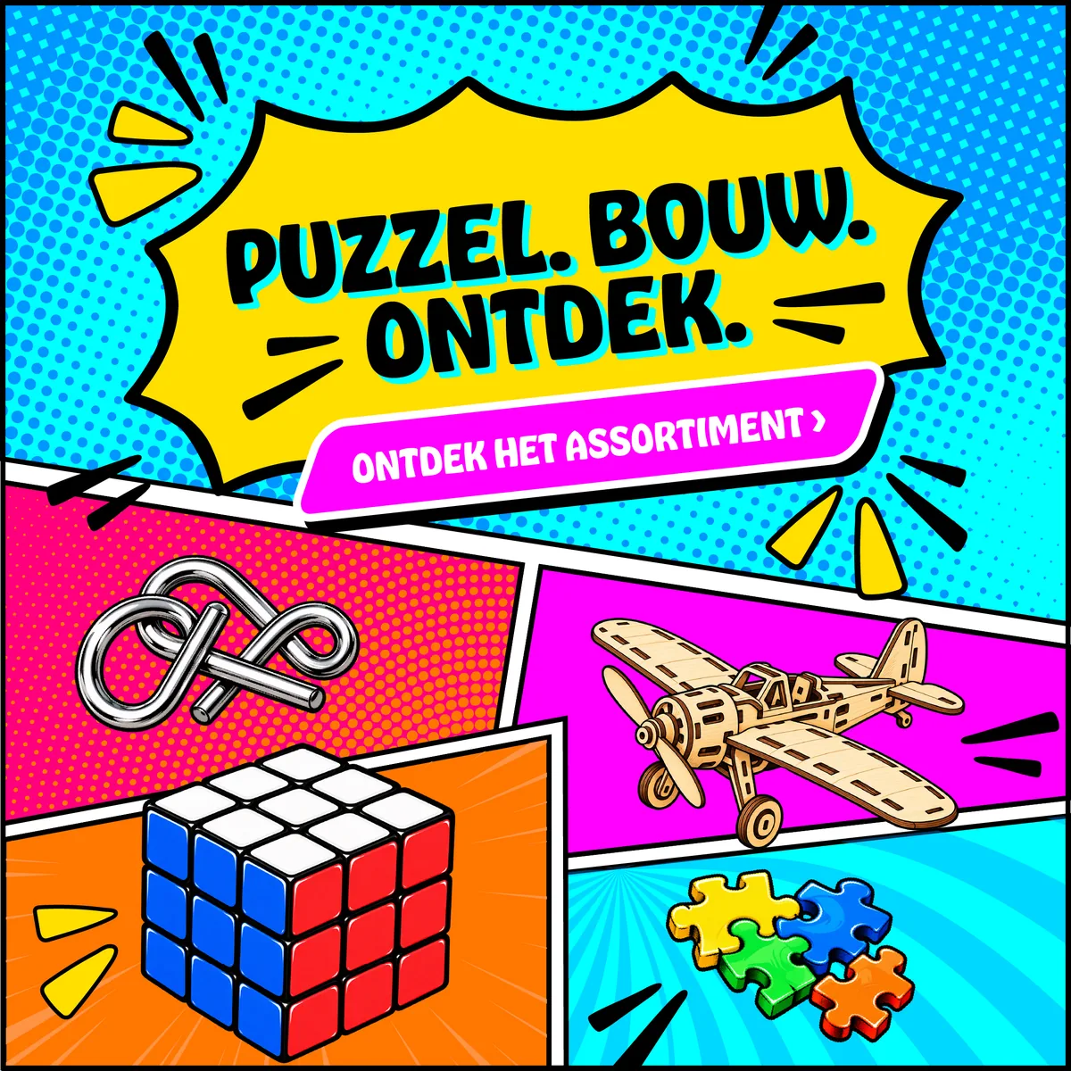 Puzzel. Bouw. Ontdek. Ontdek het assortiment van Speedcube