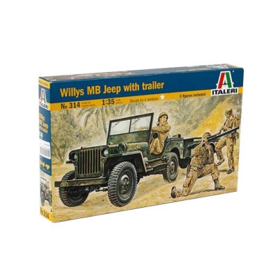 Productvisuals_Modelbouw Italeri Willys MB Jeep with Trailer