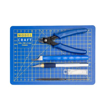 Productvisuals_Modelbouw ModelCraft Pro Plastic Modelling 10-delige Tool Set