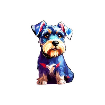 Productvisuals_Puzzels Eureka Rainbow Wooden Puzzle Schnauzer (MDF-box)